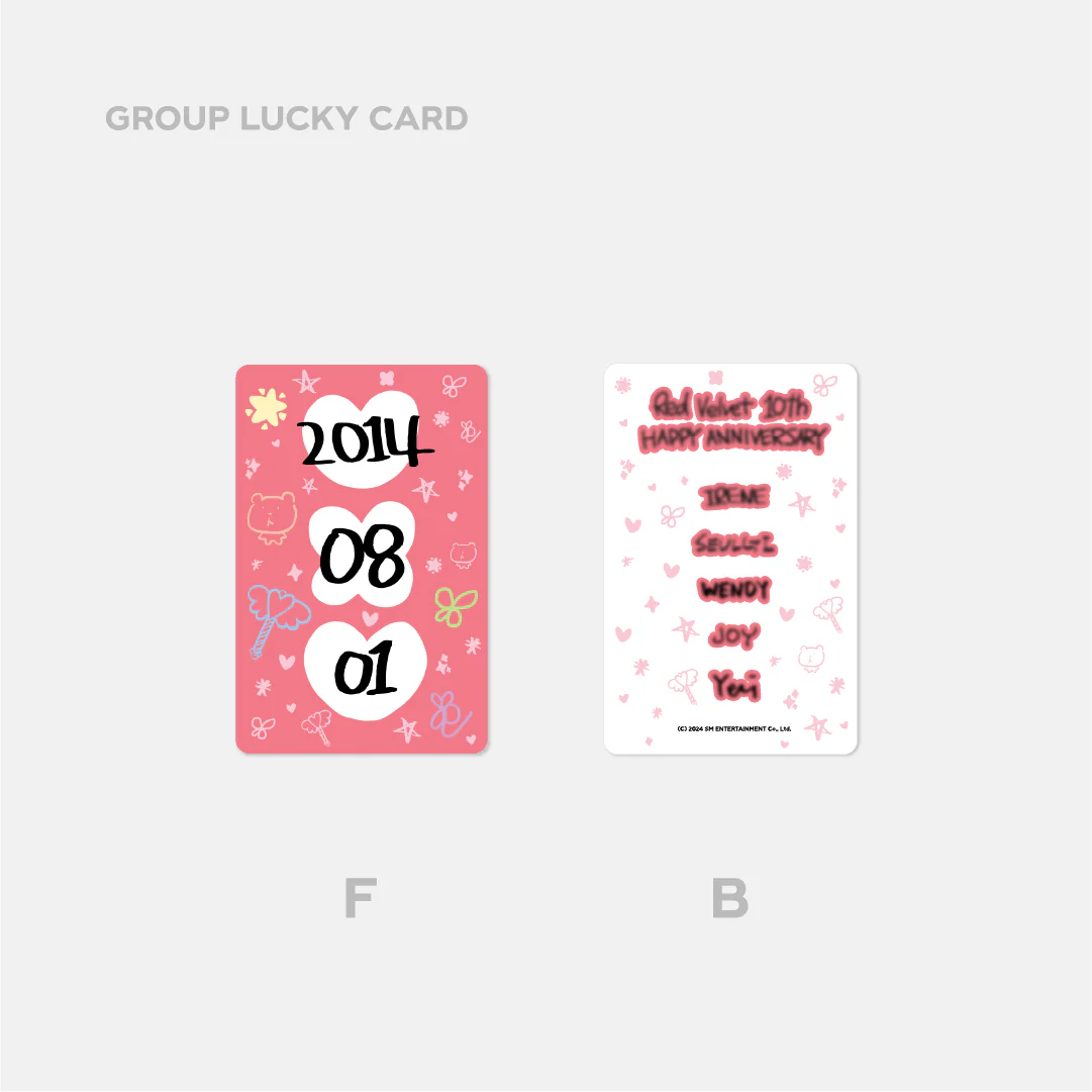 LUCKY CARD SET - Red Velvet 10th Anniversary MD - Image 4