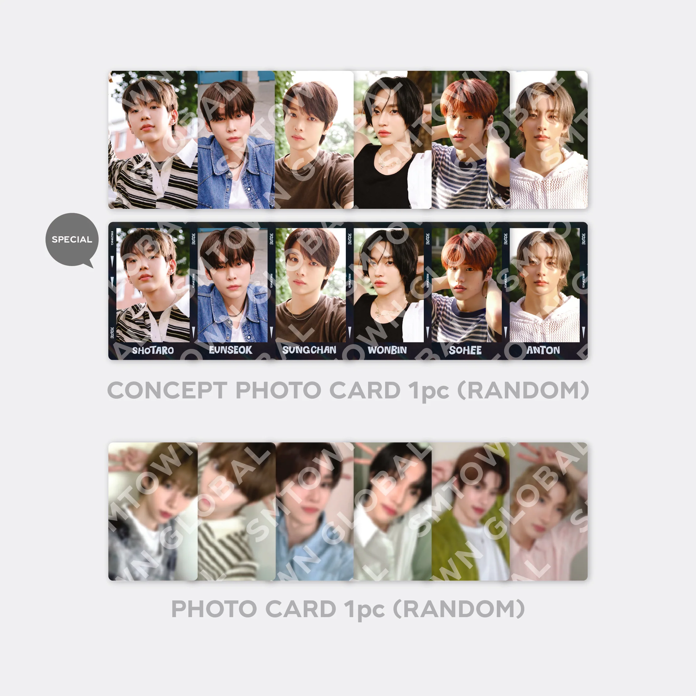 RANDOM TRADING CARD SET [OUTDOOR ver.] - RIIZE : ON THE SING STREET POP-UP MD - Image 3